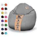 Vinyl Bean Bag Chair Marine Grade Premium - Waterproof, UV resistant ComfyBean Adult size lounger classic style Indoor Outdoor Boat beanbag chair