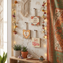Groovy Self-Hanging Mini Art Prints | 3 Piece Wooden Display | Love Themed
