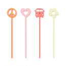 Groovy Retro Acrylic Drink Stirrers, Set of 12