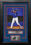Vladimir Guerrero, Jr. At-Bat Toronto Blue Jays 8" x 10" Framed Baseball Photo with Engraved Autograph