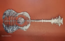 Guitar Sunset with Trees Metal Art