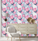 Modish Pink Leaves Wallpaper