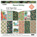 Tropical Holiday Scrapbook Paper Pack. 12 Sheets of 15.2x15.2cm Heavyweight Paper Pad F07M2-3 AC230314-06