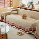 Reversible Herringbone Sofa Cover, 2-in-1 Classic British Throw Blanket for Couch
