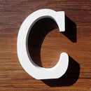 White Wooden Letter English Alphabet DIY Personalised Name Design Art Craft Free Standing Heart Birthday Wedding Home Decor 8cm