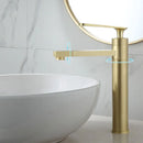 DecorBites™ Gold Brass Bathroom Basin Faucet Single Handle Deck Mounted Brushed Gold Tap