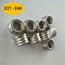 DecorBites™ E40 Lamp Holder: E27 to E40 Light Bulb Socket Adapter Converter - Pack of 10