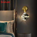 DecorBites™ Crystal LED Wall Sconce Copper Light Fixture for Modern Luxury Home Decor