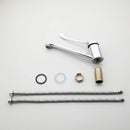 DecorBites™ Brass Long Handle Basin Faucet Mixer Tap Deck Mount Chrome Polished