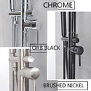 DecorBites™ LED Black Outdoor Shower Set with 10" Rainfall Head
