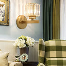 DecorBites™ Crystal Glass Wall Sconce for Bedroom & Living Room Lighting