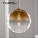 DecorBites™ Glass Ball LED Pendant Light: Modern Silver Gold Nordic Kitchen Decor