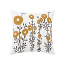 DecorBites™ Embroidered Daisy Floral Fish Pillow Cover 45x45cm/30x50cm Yellow Blue