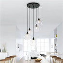 DecorBites™ Hand Blown Clear Glass Globe Lamp Shade with 2 Ends Opening, D18cm Glass Cover Ball Lampshade