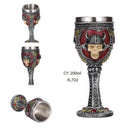 DecorBites™ Gothic Skull Resin Wine Glass 200ml bar drinkware cocktail whiskey cup
