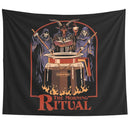 DecorBites™ Black Psychedelic Tapestry: Aesthetic Room Decor Wall Hanging