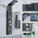 DecorBites™ LED Light Shower Faucet System: Rainfall, Massage Jets, Waterfall Panel with Temperature Control