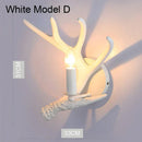 DecorBites™ Deer Horn Resin Wall Lamp with Warm White LED Light
