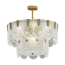 DecorBites™ Art Glass Chandelier: Elegant Luxury Lighting for Living, Dining & Bedroom Rooms