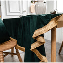 DecorBites™ Gold Velvet Wedding Table Cloth - Premium American Retro Decor