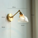 DecorBites™ Copper Wall Sconce Glass Nordic Wall Lamp LED Pull Chain Switch