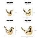 DecorBites™ Gold Ceramic Bird Figurines Home Decor - Fashionable Wedding Ornaments