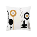 DecorBites™ Daisy Floral Geometric Embroidery Pillow Cover Yellow Blue 45x45cm Soft Cozy
