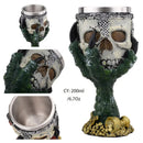 DecorBites™ Dragon King Goblet 200ml: Retro Stainless Steel Wine Glass Gothic Whiskey Cup
