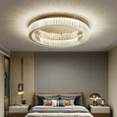 DecorBites™ Crystal Circle Ceiling Chandelier: Modern LED Indoor Lighting for Living Room, Bedroom & Study