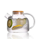 DecorBites™ 1.8L Transparent Borosilicate Glass Teapot | Heat-Resistant Flower Tea Set