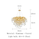 DecorBites™ Crystal LED Ceiling Chandelier for Modern Luxury Decor