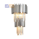 DecorBites™ Crystal Clear LED Wall Sconce Chrome Silver Gold Wall Light for Bedroom