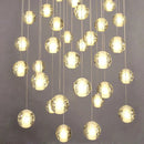 DecorBites™ Crystal LED Chandelier: Modern Luxury Pendant Lights for Staircase, Bedroom, and Living Room