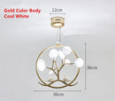 DecorBites™ Gold Glass Ball Chandelier Nordic Design for Home Dining Kitchen Restaurant Hallway