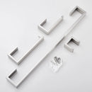 DecorBites™ Brushed Bath Hardware Set: Robe Hook, Towel Bar, Shelf, Tissue Holder, Toothbrush Stand