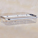 DecorBites™ Gold Brass Bathroom Shelf with Towel Hanger, Shampoo Holder, and Basket