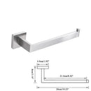 DecorBites™ Brushed Nickel Bathroom Hardware Set: Robe Hook, Towel Rail, Bar Rack, Shelf, Tissue Holder