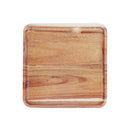DecorBites™ Acacia Wood Breakfast Tray - Rectangular Fruit Plate with Wooden Cutlery