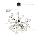 DecorBites™ LED Firefly Sputnik Chandelier: Stylish Tree Branch Ceiling Lamp
