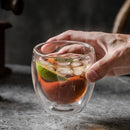 DecorBites™ Double-Walled Transparent Glass Cup - Versatile Drinkware for Any Occasion