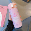 DecorBites™ Cute Insulated Straw Cup Thermal Water Bottle Stainless Steel Vacuum Flask