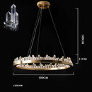 DecorBites™ Golden Crystal LED Chandelier for Modern Dining Room