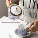 DecorBites™ Gold Porcelain Coffee & Tea Set - Luxury Bone China Porcelain Coffeeware