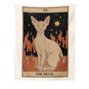 DecorBites™ Cat Divination Tarot Card Tapestry Moon Phase Wall Hanging Décor