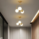 DecorBites™ Gold Glass Ball Chandelier for Living Room Kitchen Bedroom - 220V 110V
