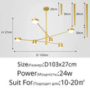 DecorBites™ LED Wrought Iron Chandelier for Living Room Bedroom Interior Lighting