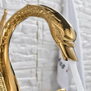 DecorBites™ Golden Swan Basin Faucet Double Handle Hot Cold Mixer Tap for Bathroom