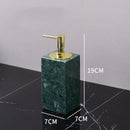 DecorBites™ Green Marble Bathroom Set: Dispenser, Dish, Holder, Tissue Box & Accessories