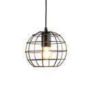 DecorBites™ Black Metal Chandelier with E27 Edison Bulb Socket for Kitchen, Restaurant, Cafe