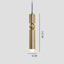DecorBites™ Golden Cylinder Pipe LED Pendant Light - Modern Nordic Design
